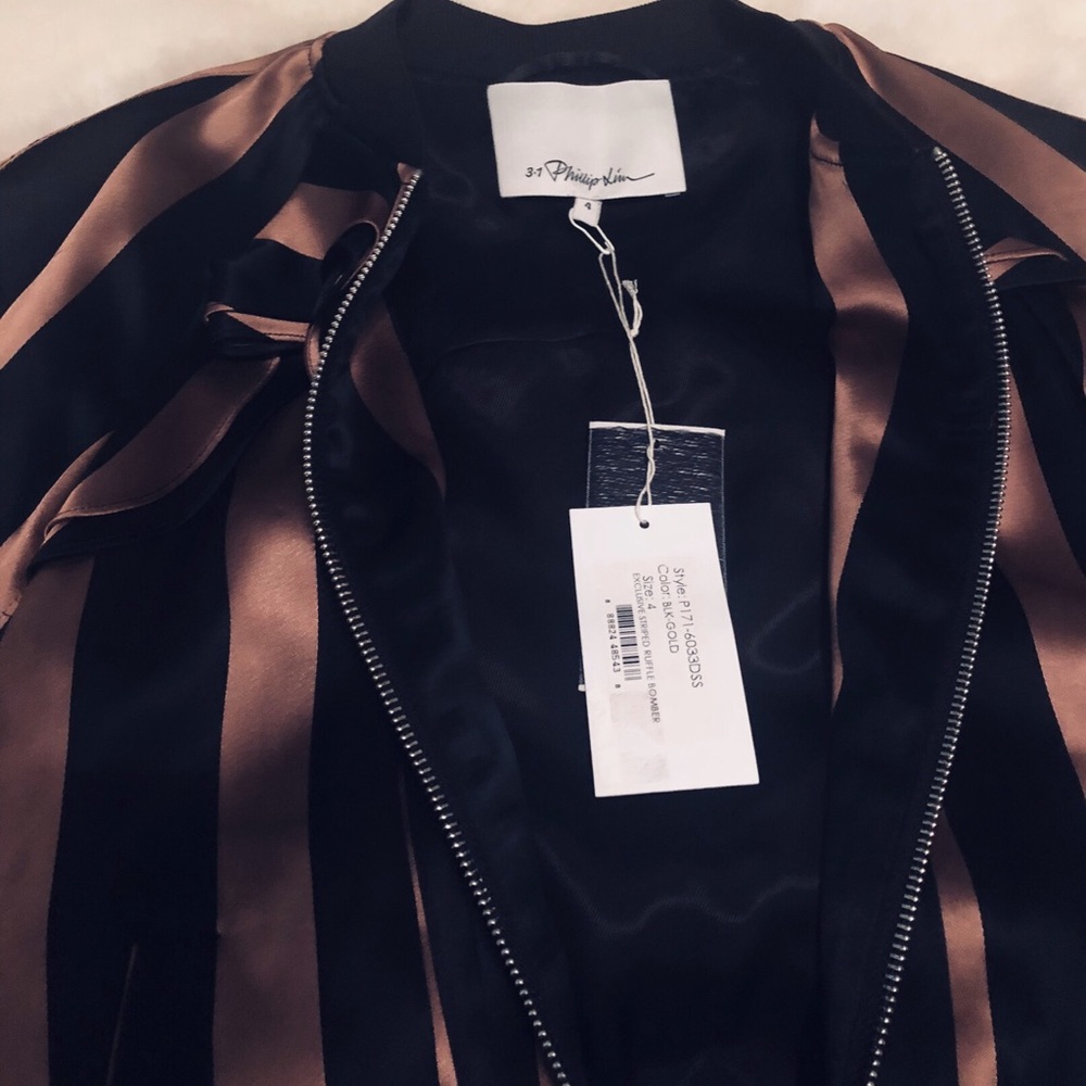 🆕 3.1 Phillip Lim Black&Brown  Bomber Jacket😍 - Picture 7 of 7